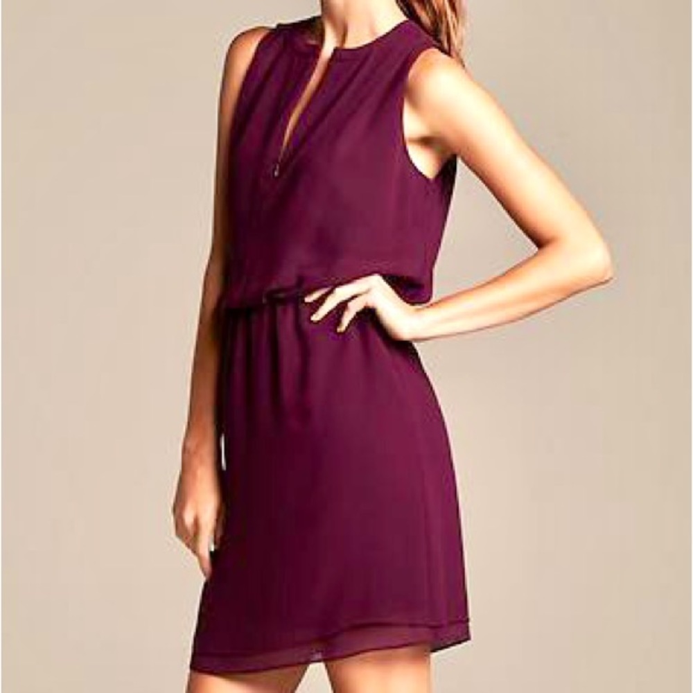 BANANA REPUBLIC I Zip-Front Sleeveless Dress